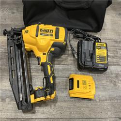 AS-IS DEWALT 20V MAX XR 16-Gauge Electric Cordless Angled Finishing Nailer Kit