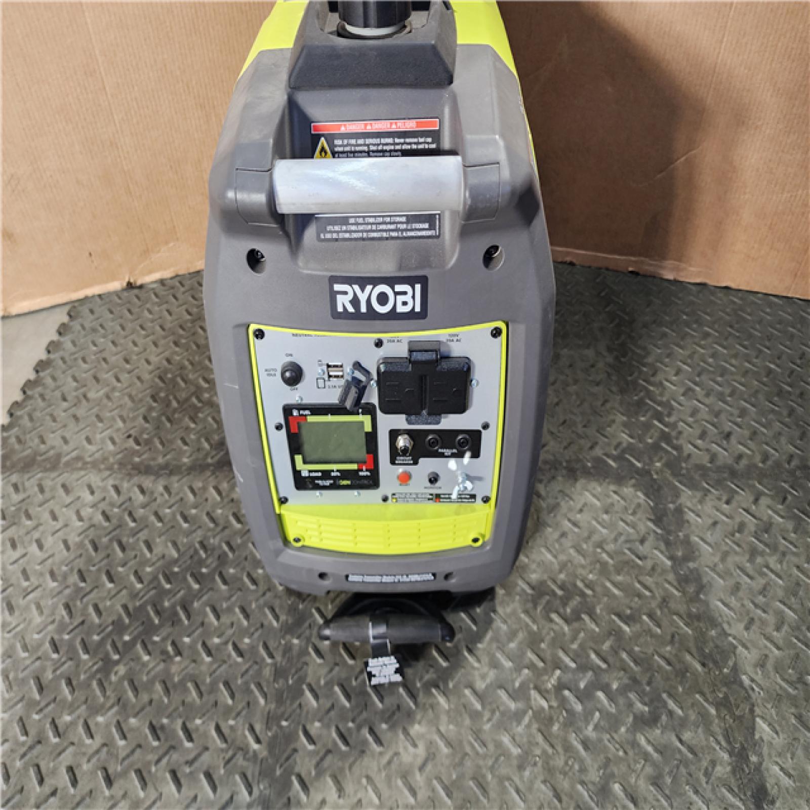 HOUSTON LOCATION - AS-IS RYOBI 2,300-Watt Recoil Start Bluetooth Super Quiet Gasoline Powered Digital Inverter Generator with CO Shutdown Sensor