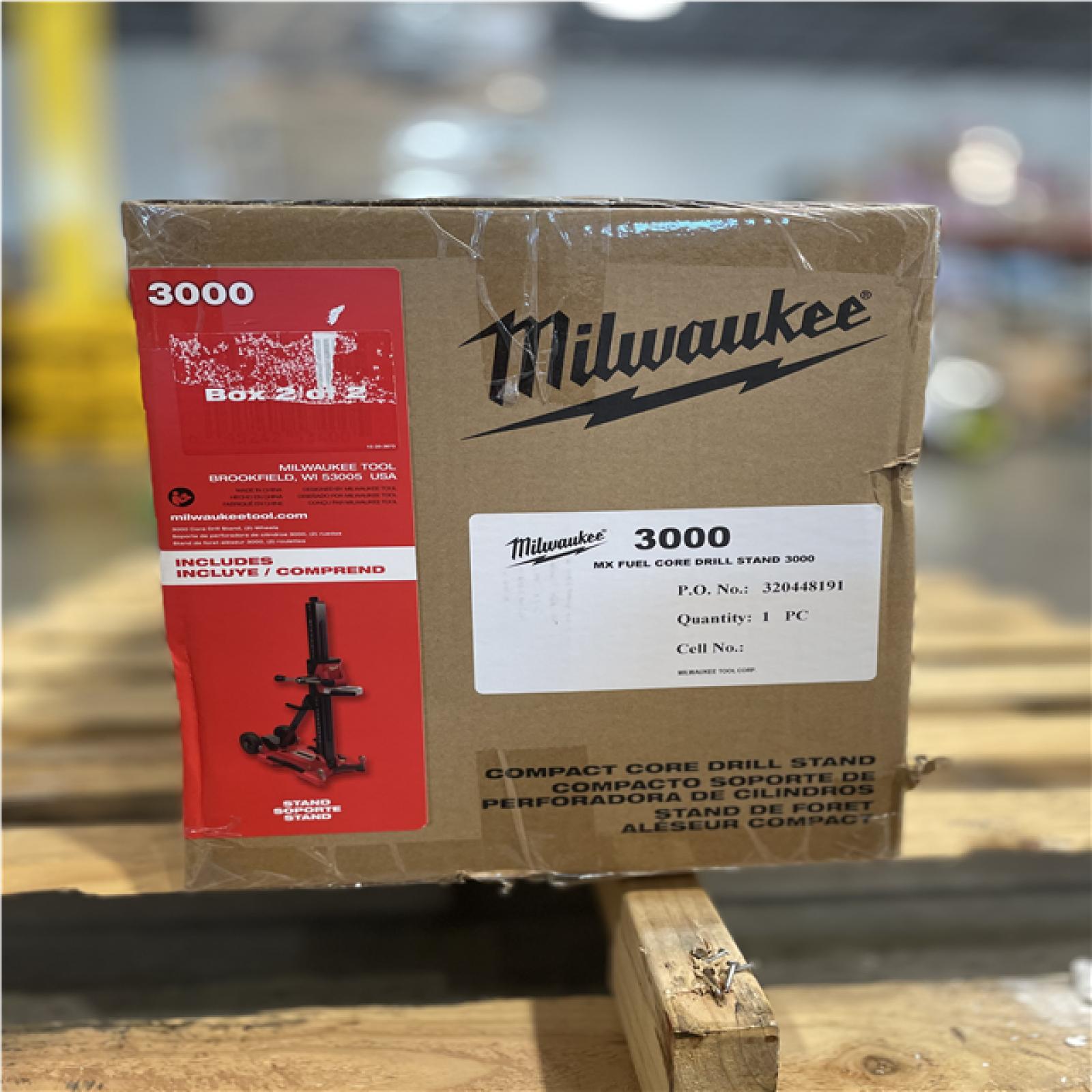 DALLAS LOCATION- AS-IS MILWAUKEE Compact Core Drill Stand (BOX 2 OF 2 STAND ONLY)