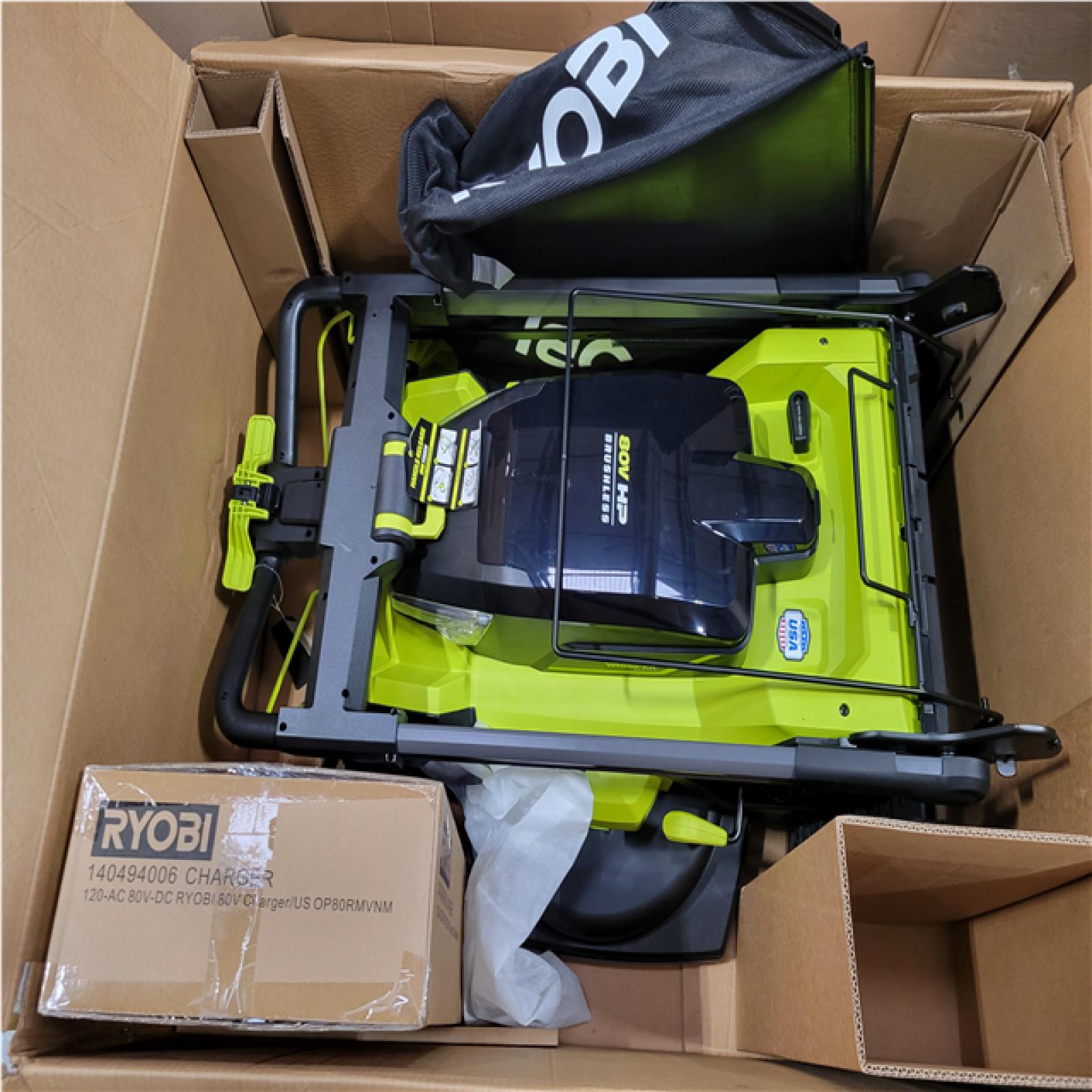 CALIFORNIA AS-IS RYOBI 30 80V SELF-PROPELLED MULTI- BLADE MOWER KIT