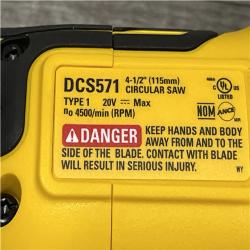 AS-IS DEWALT ATOMIC 20V MAX Cordless Brushless 4-1/2 in. Circular Saw (Tool Only)