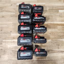 HOUSTON LOCATION - AS-IS MILWAUKEE BATTERY PACK QTY - 10