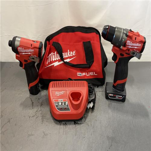 AS-IS - Milwaukee M12 FUEL 12-Volt Lithium-Ion Brushless Cordless Hammer Drill and Impact Driver Combo Kit