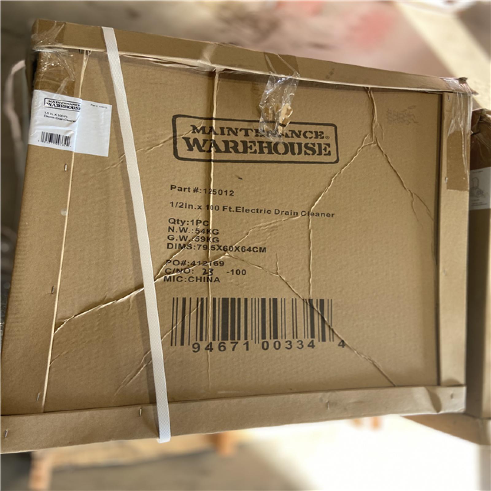 DALLAS LOCATION - Maintenance Warehouse® 1/2 In. X 100 Ft. Electric Drain Cleaner