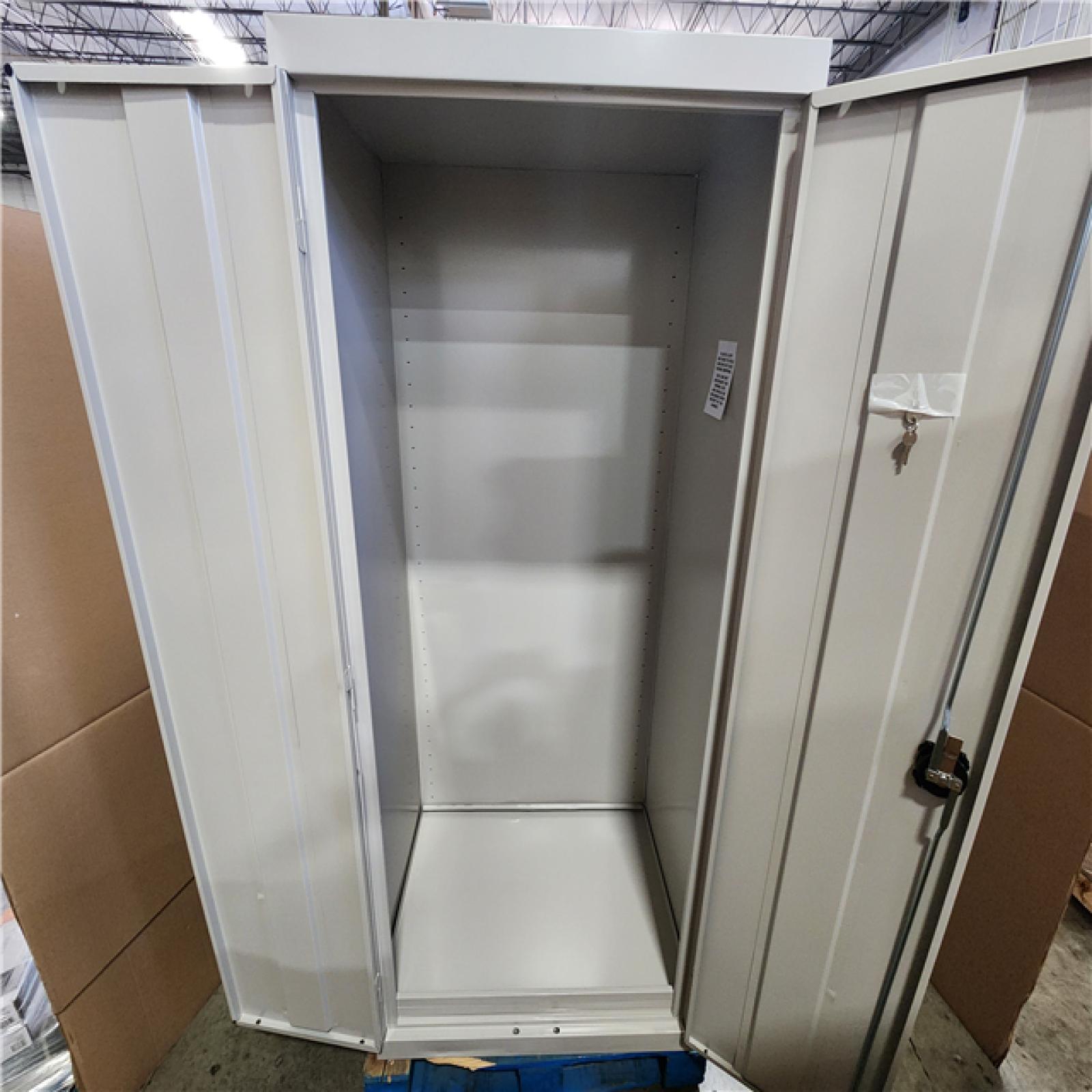 Phoenix AS-IS Sandusky Elite Series 46 in. W x 72 in. H x 24 in. D 22-Gauge 5-Shelf Steel Freestanding Garage Storage Cabinet in Dove Gray (2-Cabinets)