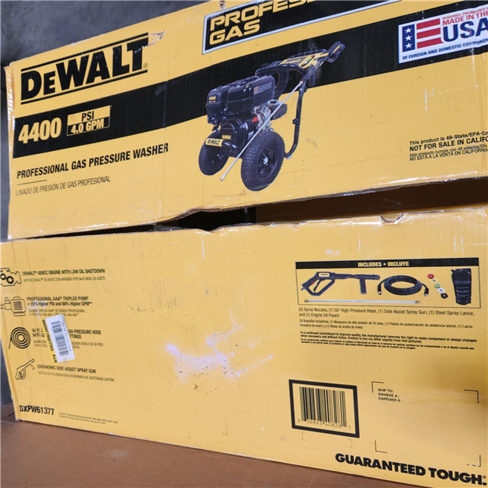 Dallas Location - As-Is DEWALT 4400 PSI 4.0 GPM Gas Pressure Washer