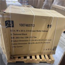DALLAS LOCATION - Husky Heavy-Duty 52 in. 9-Drawer Matte Black Rolling Tool Cabinet