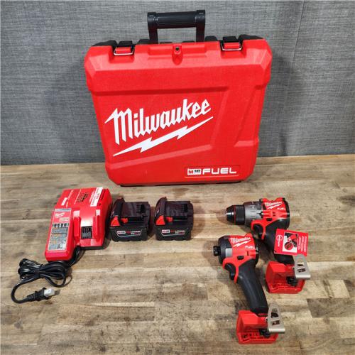 HOUSTON LOCATION - AS-IS (APPEARS LIKE NEW) MILWAUKEE FUEL 18V Lithium-Ion Brushless Cordless Hammer Drill and Impact Driver Combo Kit