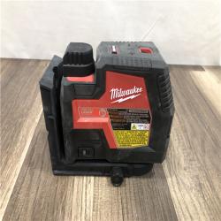 AS-IS Milwaukee Green 100 ft. Cross Line and Plumb Points Rechargeable Laser Level (Tool Only)