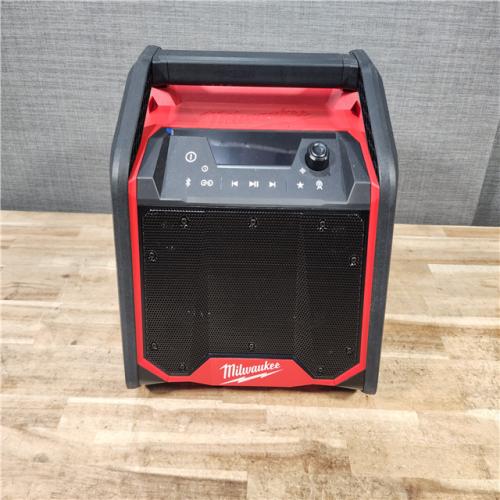 HOUSTON LOCATION - AS - IS Milwaukee Lithium-Ion Cordless PACKOUT Jobsite Radio/Speaker with Built-In Charger