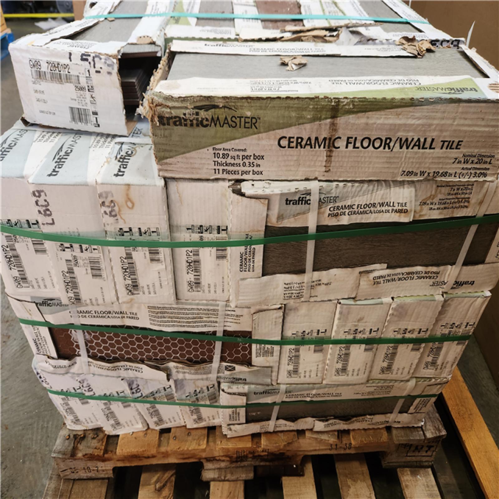 Phoenix AS-IS TrafficMaster Glenwood Fog 7 in. x 20 in. Ceramic Floor and Wall Tile (446 sq. ft. /41 case)