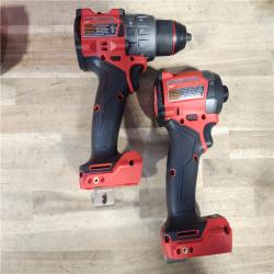 HOUSTON LOCATION - AS-IS (APPEARS LIKE NEW) MILWAUKEE FUEL 18V Lithium-Ion Brushless Cordless Hammer Drill and Impact Driver Combo Kit (2-Tool) with 2 Batteries