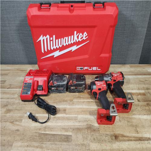 HOUSTON LOCATION - AS - IS Milwaukee FUEL 18V Lithium-Ion Brushless Cordless Hammer Drill and Impact Driver Combo Kit