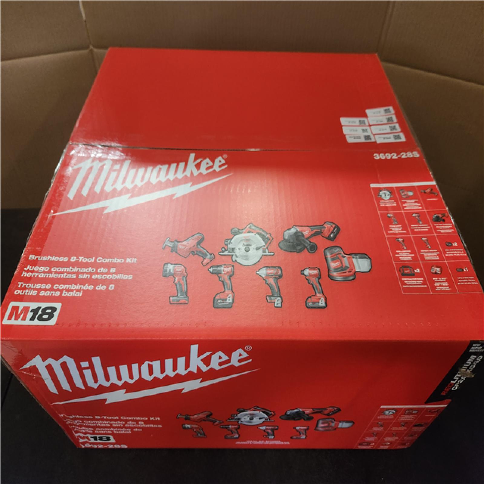 Phoenix NEW Milwaukee M18 18V Lithium-Ion Cordless Combo Kit (8-Tool) with (4) Batteries  Charger and Tool Bag SEALED