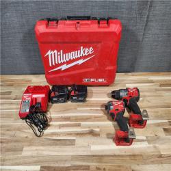 HOUSTON LOCATION - AS-IS Milwaukee  FUEL 18V Lithium-Ion Brushless Cordless Hammer Drill and Impact Driver Combo Kit