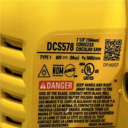 AS-IS DEWALT FLEXVOLT 60V MAX Cordless Brushless 7-1/4 in. Circular Saw with Brake (Tool Only)