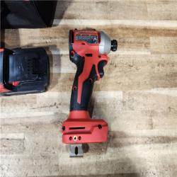 HOUSTON LOCATION - AS - IS Milwaukee 18-Volt Lithium-Ion Compact Brushless Cordless 1/4 in. Impact Driver Kit