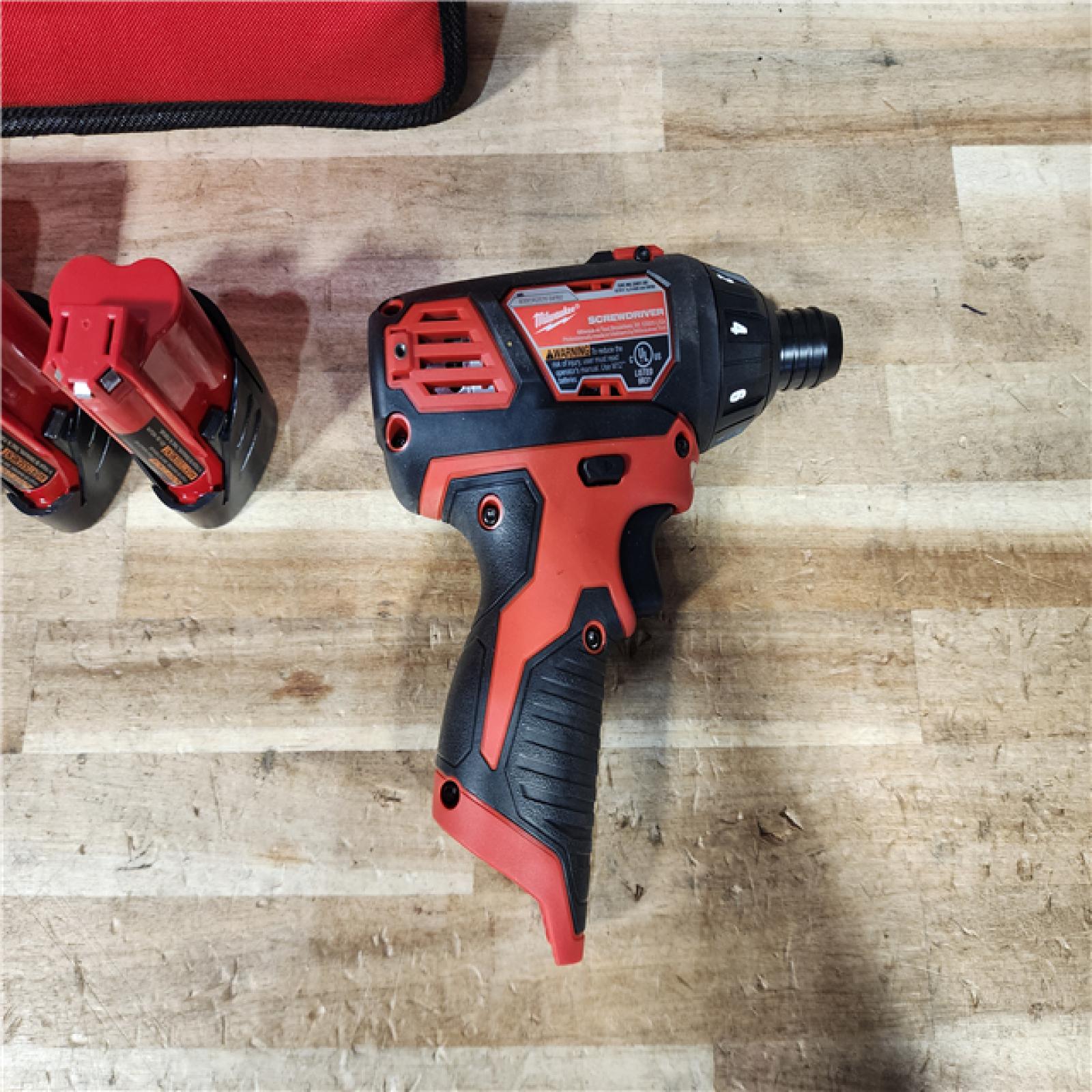 HOUSTON LOCATION - AS - IS Milwaukee 12V Lithium-Ion Cordless 1/4 in. Hex Screwdriver Kit