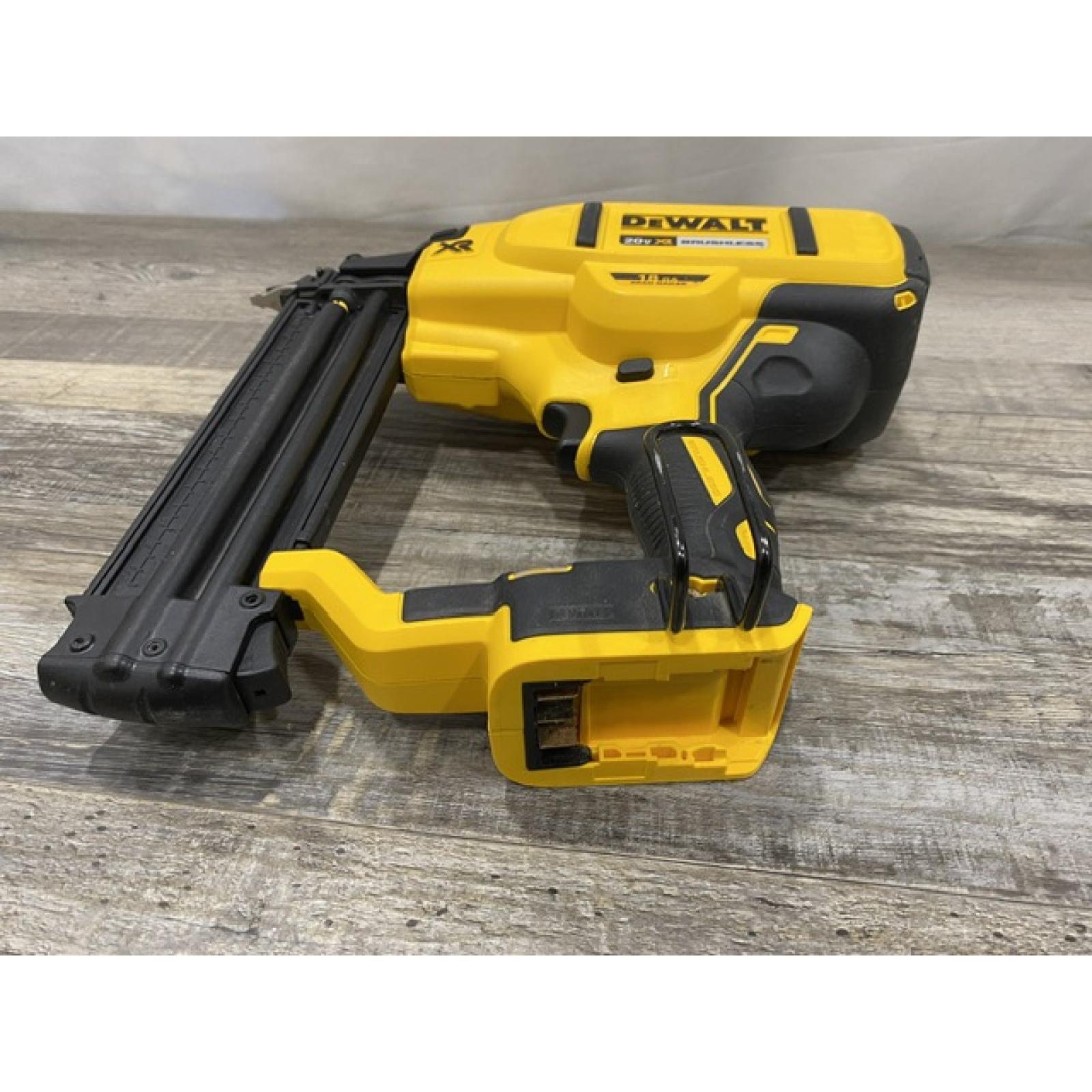 AS-IS DEWALT 20V MAX XR Lithium-Ion Electric Cordless 18-Gauge Brad Nailer (Tool Only)
