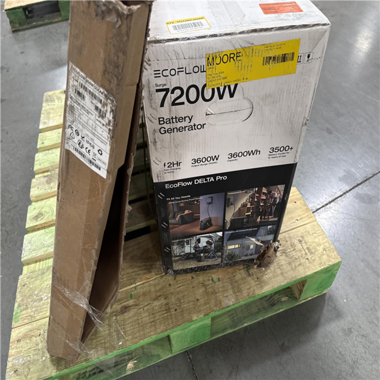 California AS-IS Ecoflow 7200W Battery Generator w/Solar Panel (Damaged Boxes)