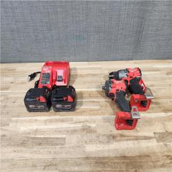 HOUSTON LOCATION - AS-IS MILWAUKEE 2 TOOL COMBO KIT W/ (2) BATTERY & CHARGER