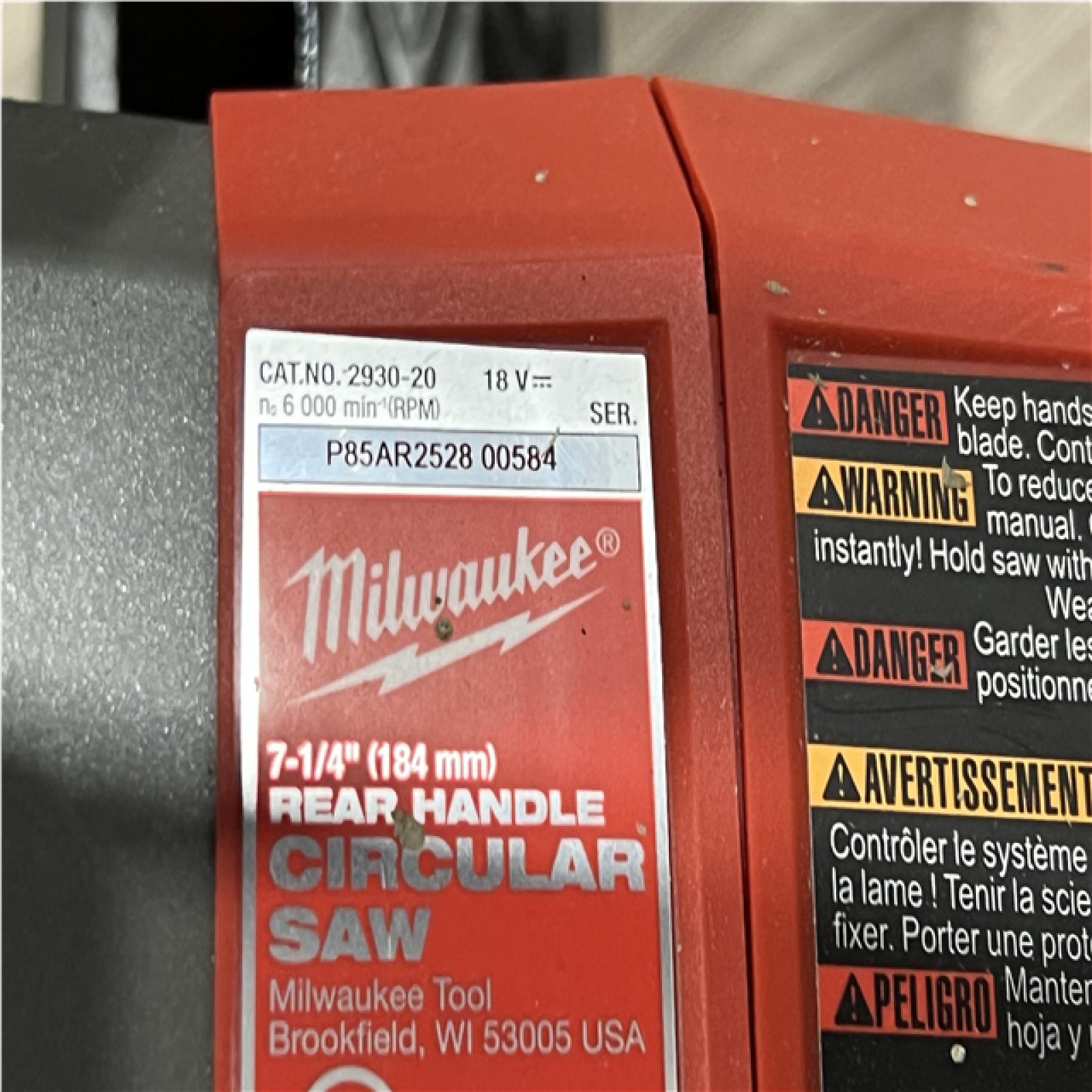 AS-IS Milwaukee FUEL 18V Lithium-Ion Cordless 7-1/4 in. Rear Handle Circular Saw (Tool-Only)