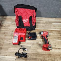 HOUSTON LOCATION - AS - IS Milwaukee 18-Volt Lithium-Ion Compact Brushless Cordless 1/4 in. Impact Driver Kit