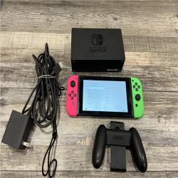 AS-IS Nintendo Switch – OLED Model W\Joy-Con Neon Pink/Neon Green
