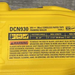 AS-IS DEWALT 20-Volt 30° Cordless Framing Nailer Kit