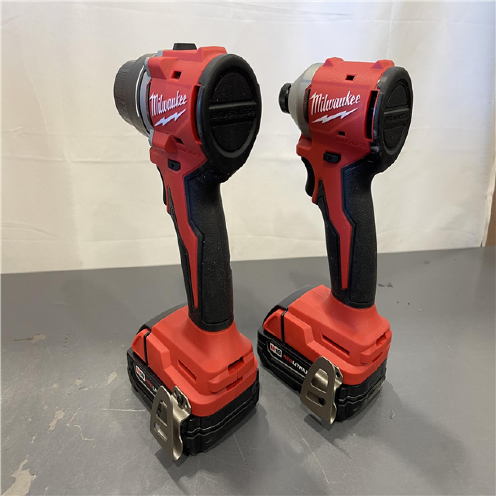 AS-IS - Milwaukee M18 Compact Brushless 2-Tool Combo Kit