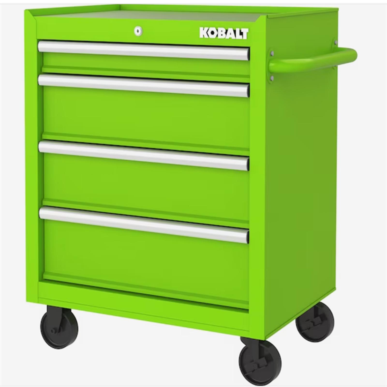 Kobalt 26.7-in W x 33-in H 4-Drawer Steel Rolling Tool Cabinet (Green)
