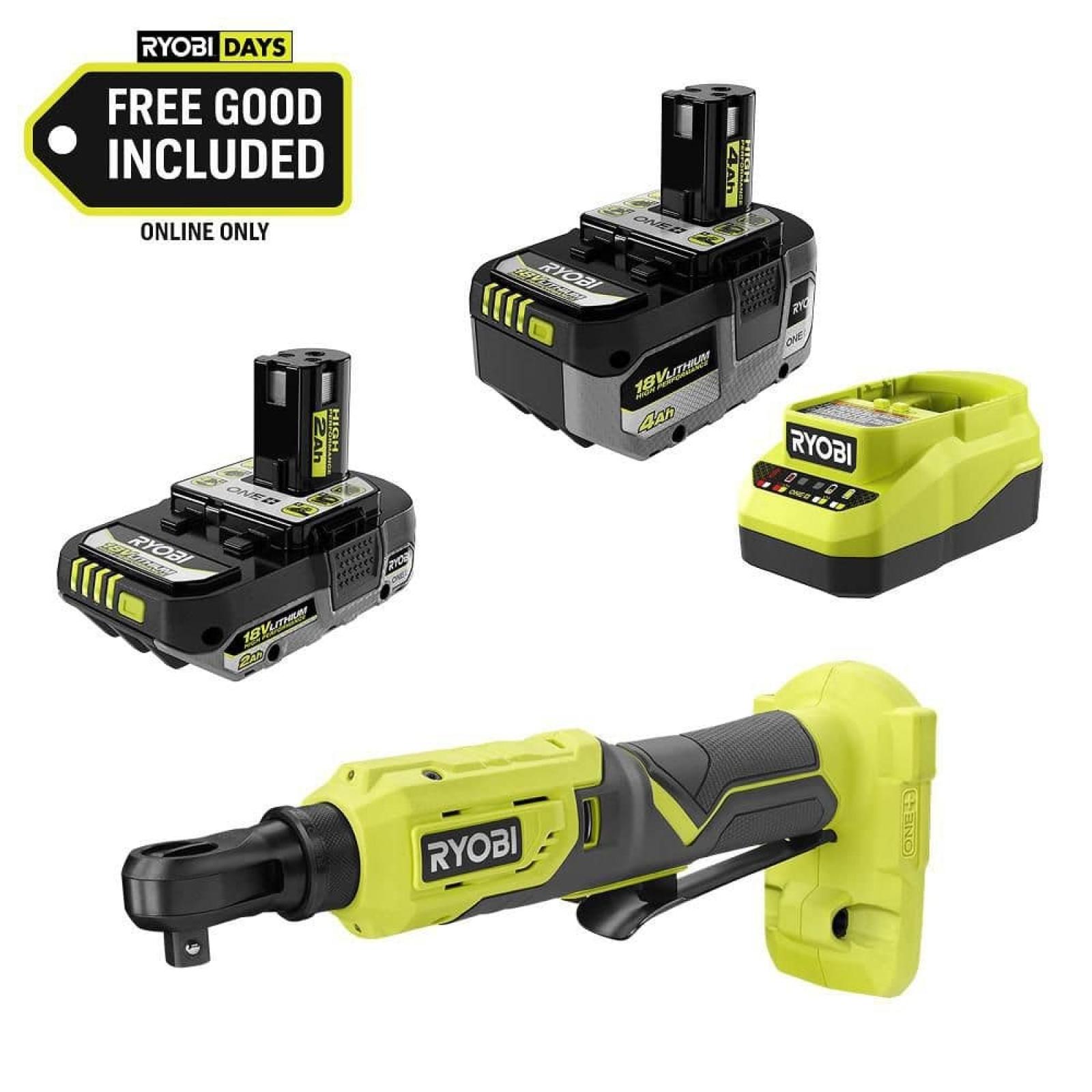 NEW RYOBI ONE+ 18V Cordless 3/8 in. Ratchet Kit