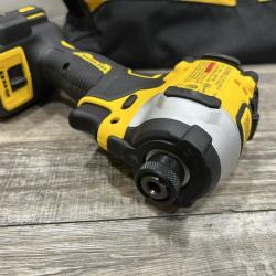 AS-IS DEWALT ATOMIC 20V MAX Lithium-Ion Cordless 1/4 in. Brushless Impact Driver Kit