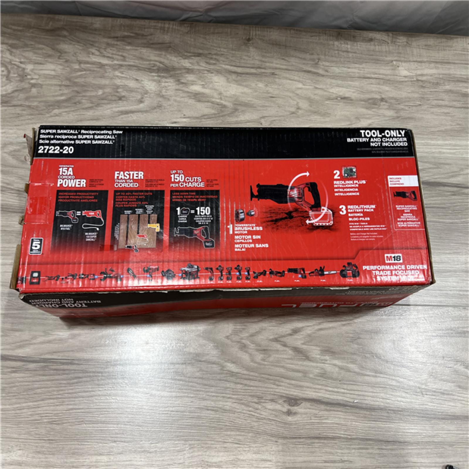 NEW Milwaukee FUEL 18V Lithium-Ion Brushless Cordless Super SAWZALL Orbital Reciprocating Saw (Tool-Only)