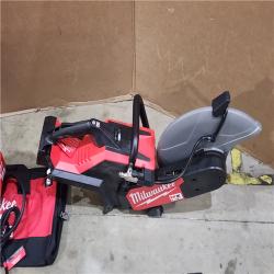 HOUSTON LOCATION - AS-IS MX FUEL Lithium-Ion 14 in. Cut Off Saw Kit with RAPIDSTOP Brake W/ (2) FORGE XC8.0 Batteries & (1) MX FUEL Super Charger