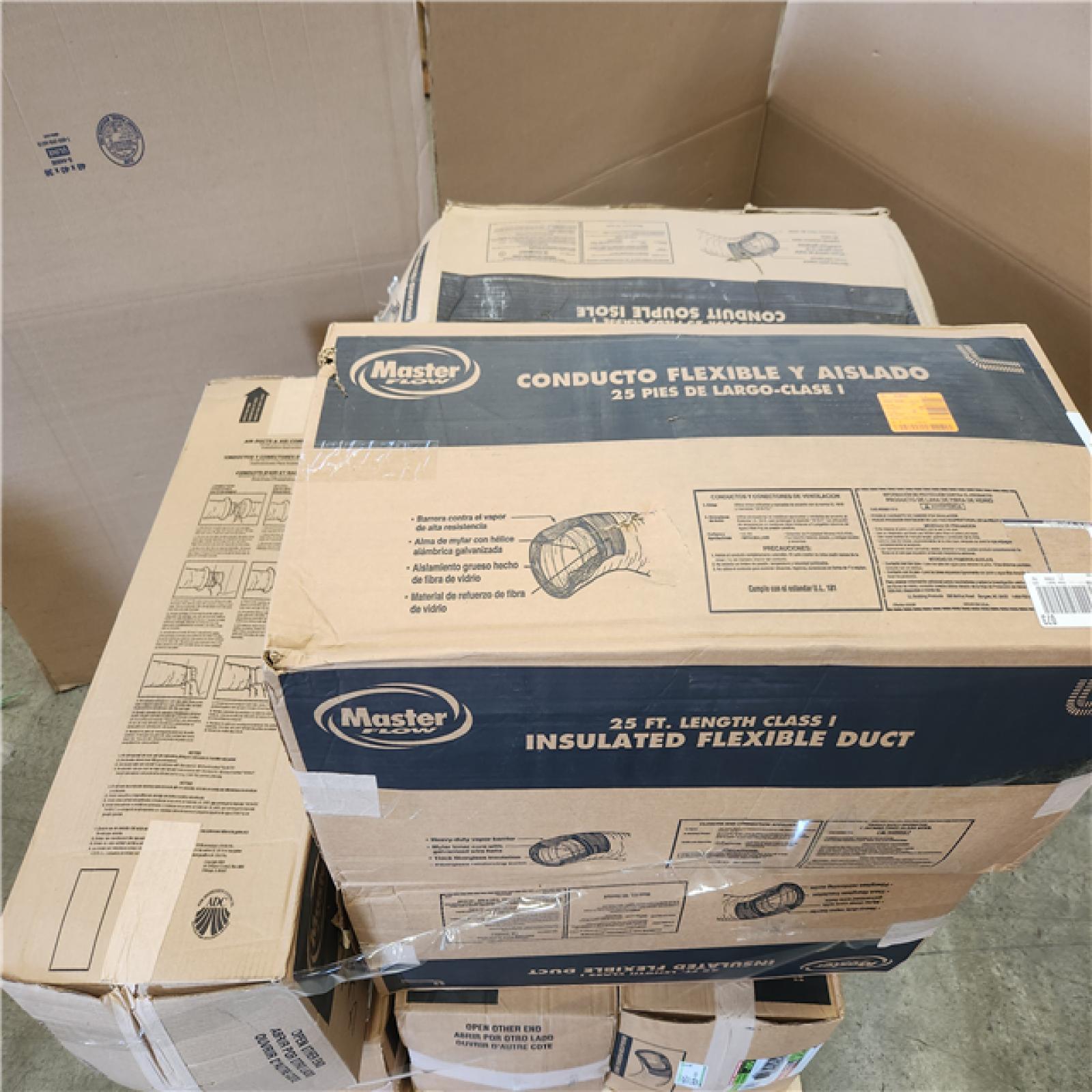 Phoenix Master Flow 7 in. x 25 ft. Insulated Flexible Duct R8 Silver Jacket Pallet (8-Ducts)