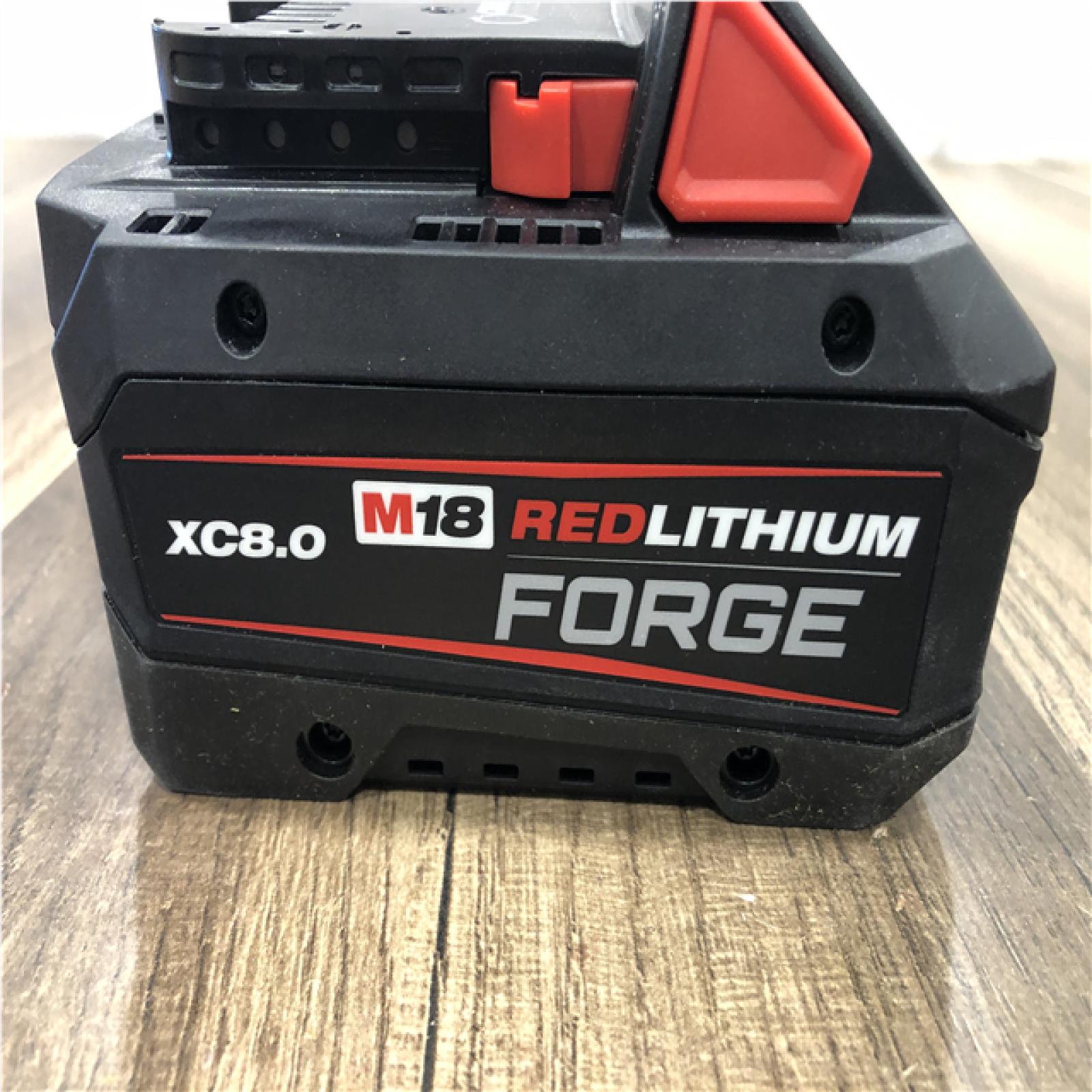 AS-IS Milwaukee 18-Volt Lithium-Ion REDLITHIUM FORGE Starter Kit with 8.0Ah Battery and Rapid Charger