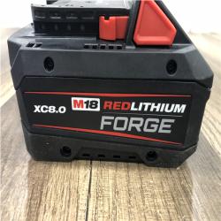 AS-IS Milwaukee 18-Volt Lithium-Ion REDLITHIUM FORGE Starter Kit with 8.0Ah Battery and Rapid Charger