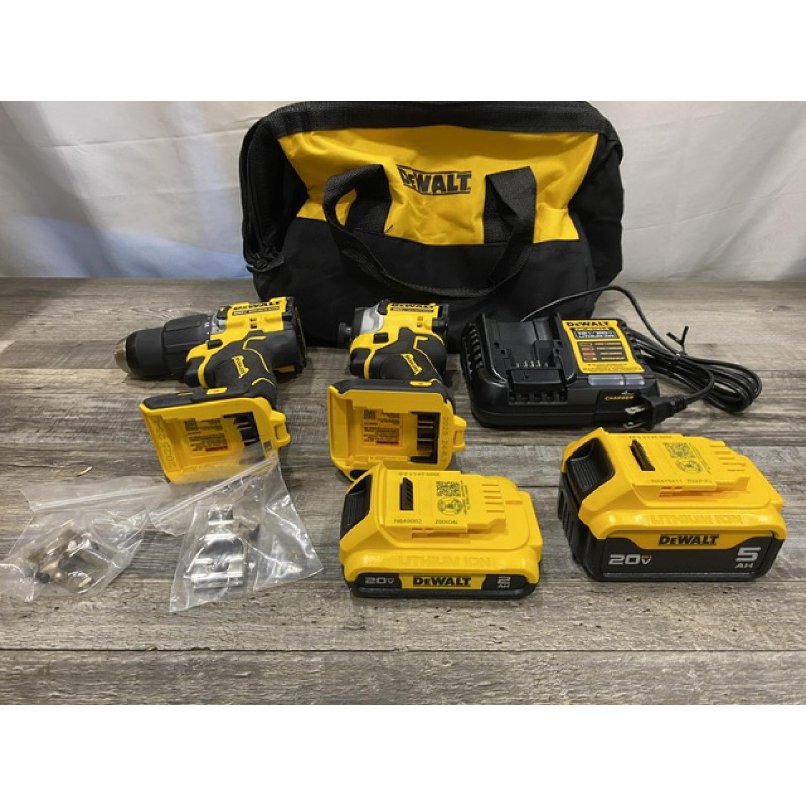 AS-IS DEWALT ATOMIC 20V MAX Lithium-Ion Cordless 2-Tool Combo Kit