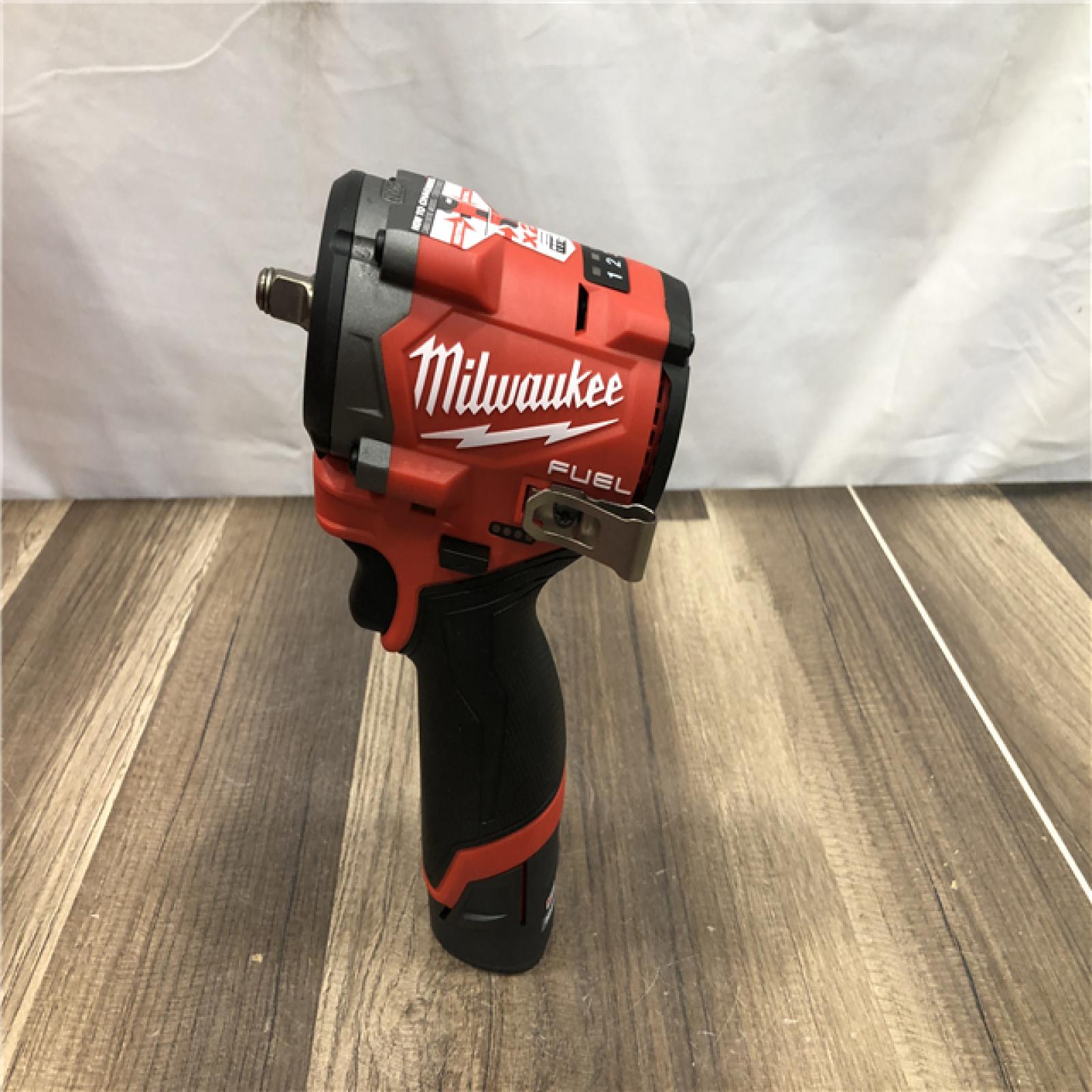AS-IS Milwaukee FUEL 12V Lithium-Ion Cordless Drill Driver  Impact Wrench  and Ratchet Combo Kit