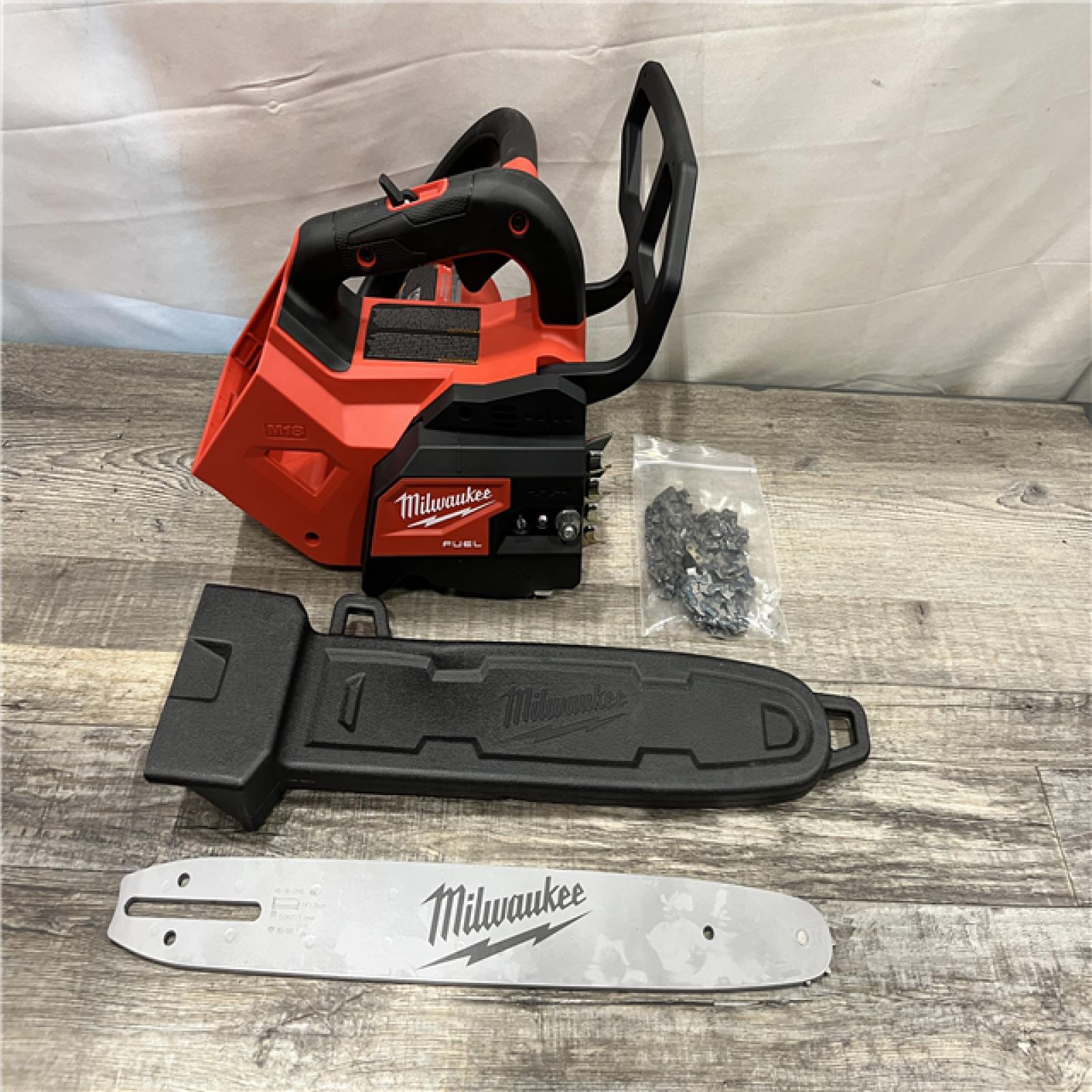 AS-IS Milwaukee FUEL 14 in. 18V Lithium-Ion Brushless Cordless Battery Top Handle Chainsaw (Tool Only)