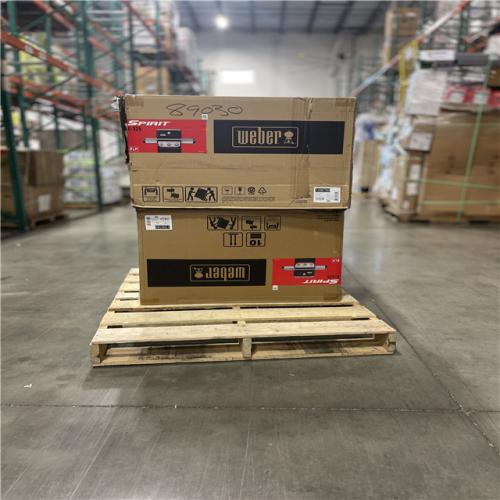 DALLAS LOCATION- Weber Spirit E-325 3-Burner Propane Gas Grill in Black PALLET (2 UNITS)