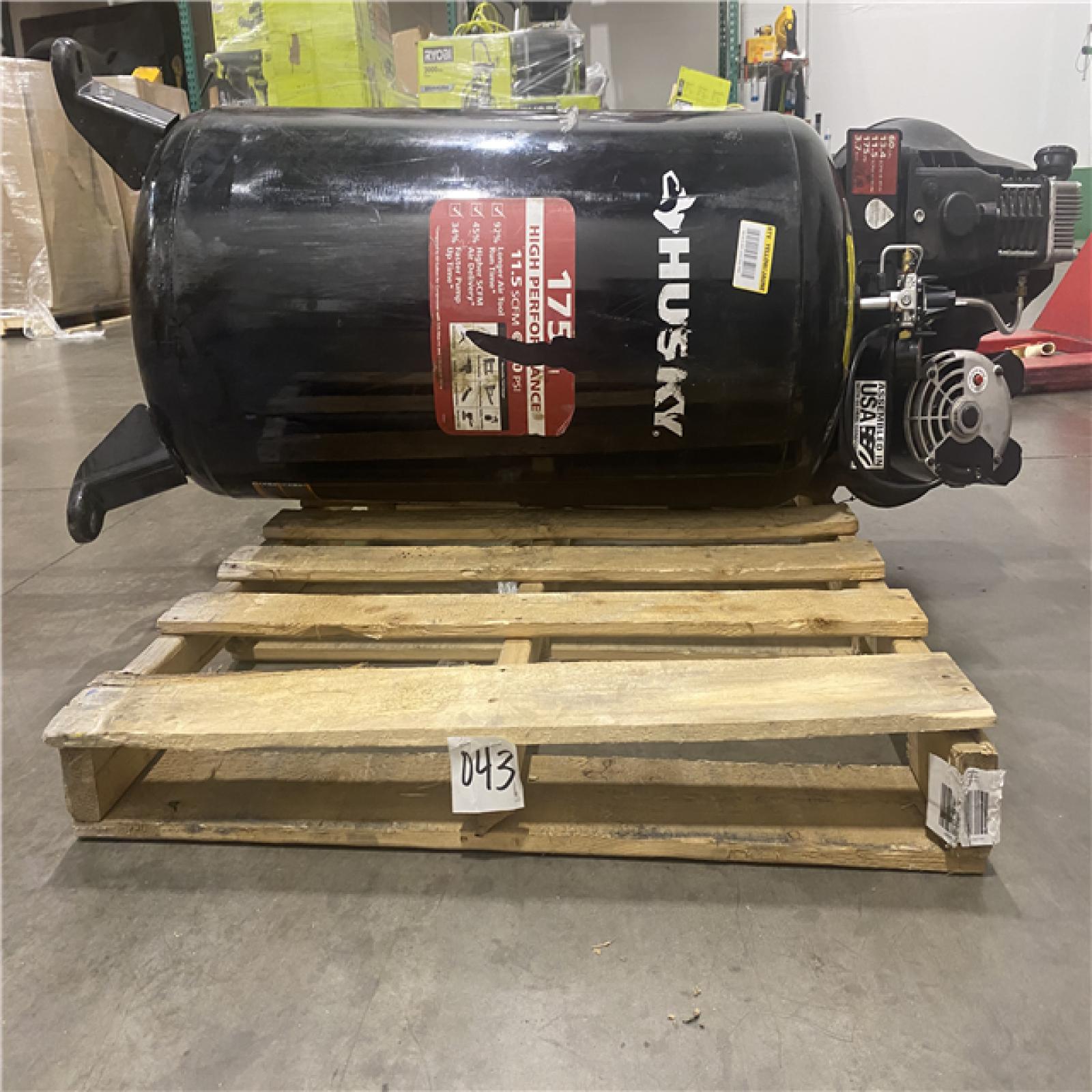 Dallas Location - As-Is Husky 60 Gal. 3.7 HP  175 PSI Stationary Electric Air Compressor