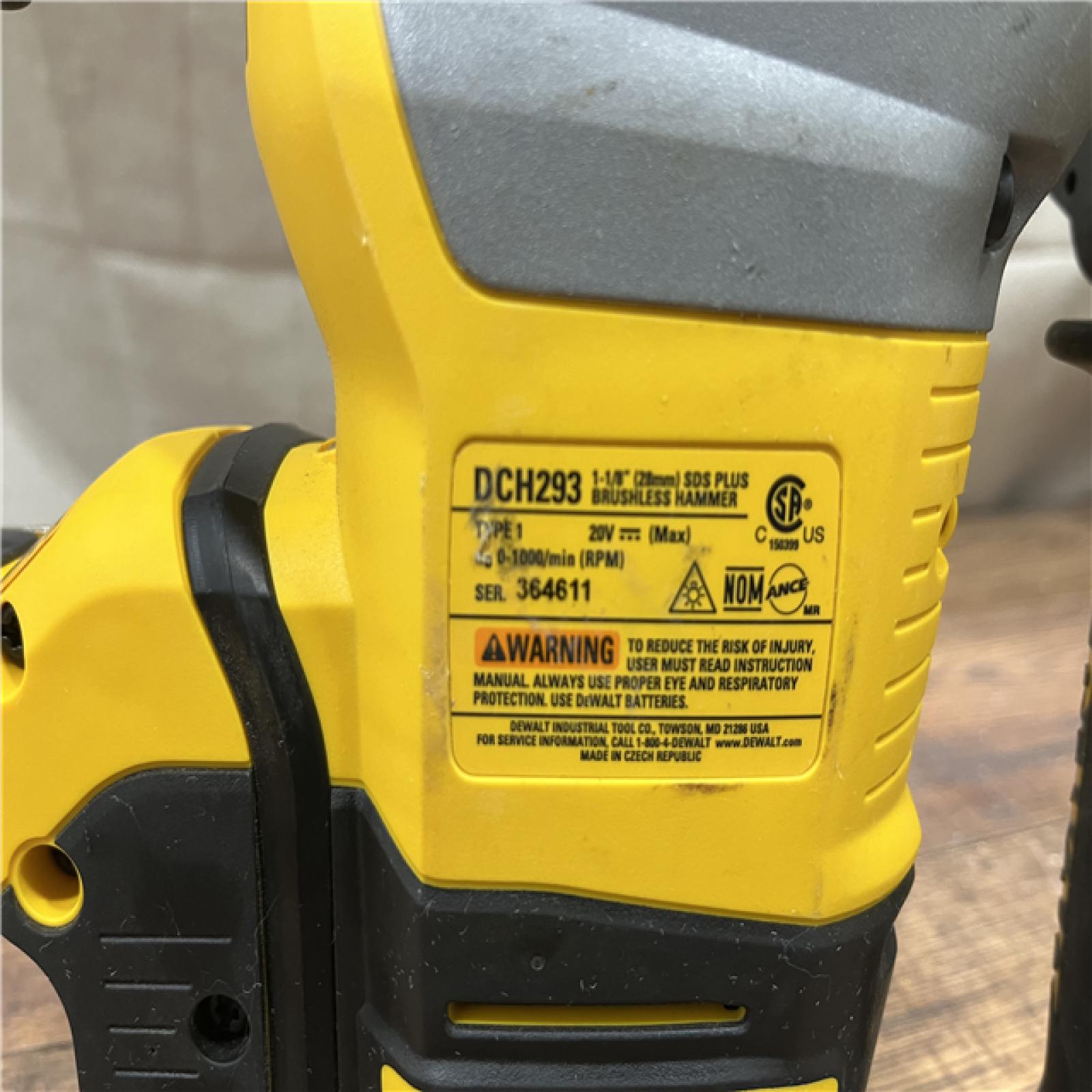 AS-IS DEWALT 20-Volt MAX XR Lithium Ion 1-1/8 in. Cordless SDS-plus Brushless L-Shape Concrete/Masonry Rotary Hammer (Tool-Only)