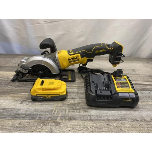 AS-IS DEWALT Atomic 20-Volt Maximum Lithium-Ion Cordless Brushless 4-1/2 in. Circular Saw Kit