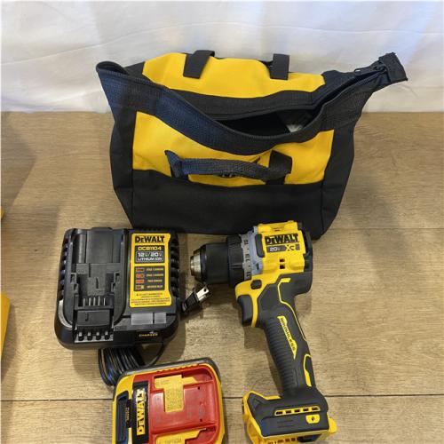 AS-IS DEWALT 20V MAX XR Lithium-Ion Brushless Cordless 1/2 in. Drill/Driver Kit