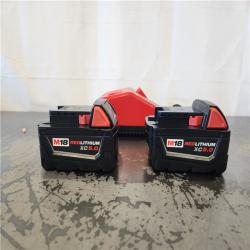 AS-IS- Milwaukee 18-Volt Lithium-Ion XC Starter Kit with Two 5.0Ah Batteries and Charger