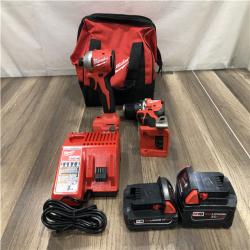 AS-IS Milwaukee 18-Volt Lithium-Ion Brushless Cordless Compact Hammer Drill/Impact Combo Kit