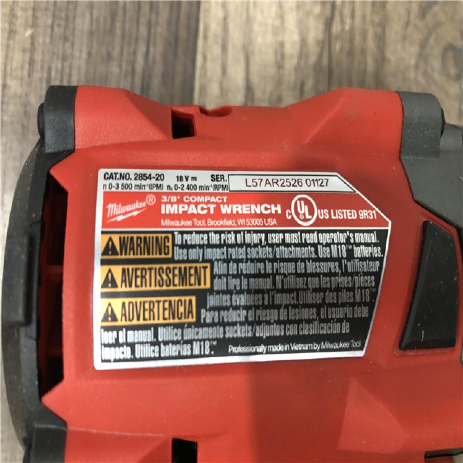 AS-IS Milwaukee FUEL GEN-3 18V Lithium-Ion Brushless Cordless 3/8 in. Compact Impact Wrench with Friction Ring (Tool-Only)