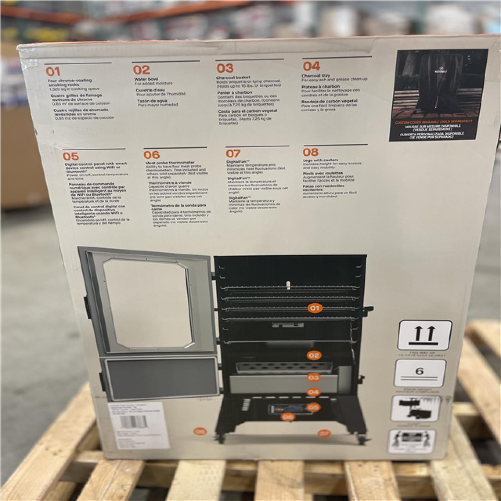 DALLAS LOCATION -Masterbuilt 40in. Digital Charcoal Smoker in Gray , 1320 sq. in. of Cooking Space